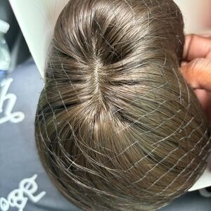 Elegant Chestnut Brown Hair Topper